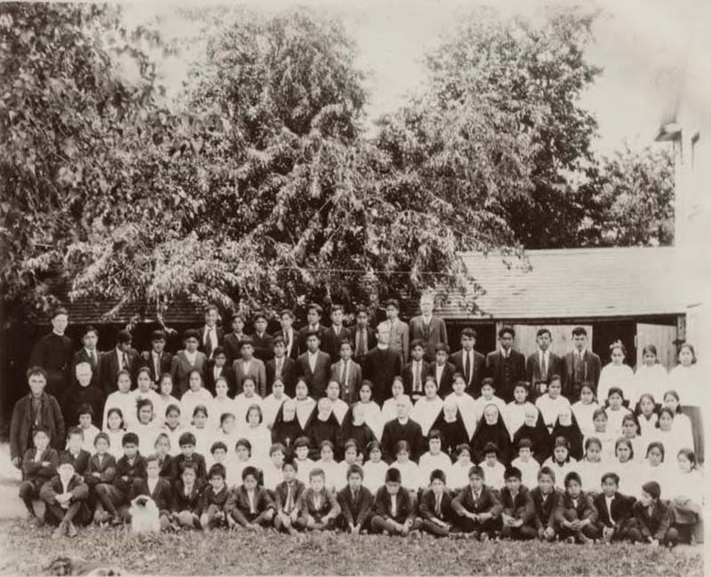 group of students and teachers from Lejac Stuart Lake school 