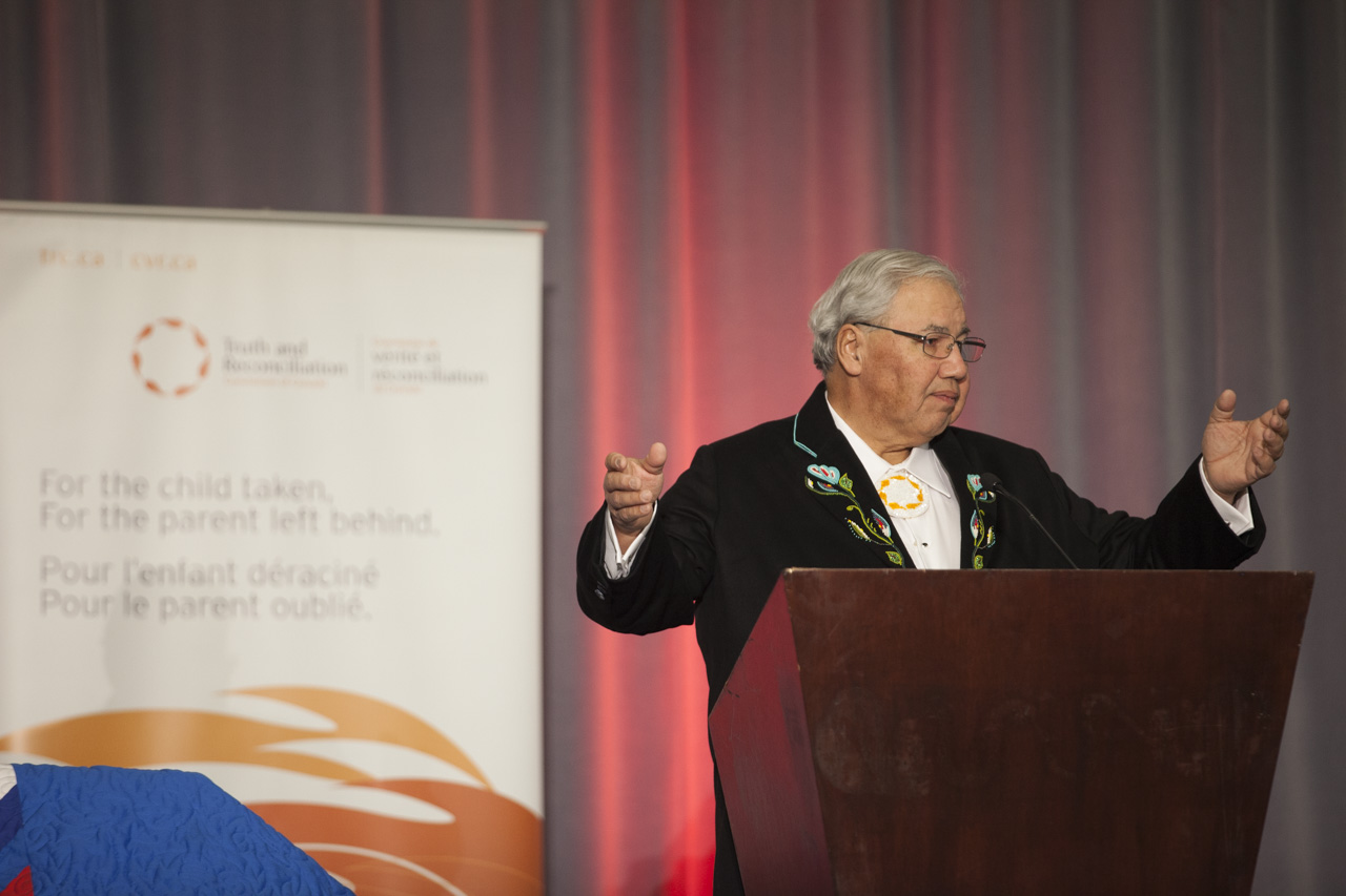 Commissioner speaking at TRC of Canada's Closing Ceremony