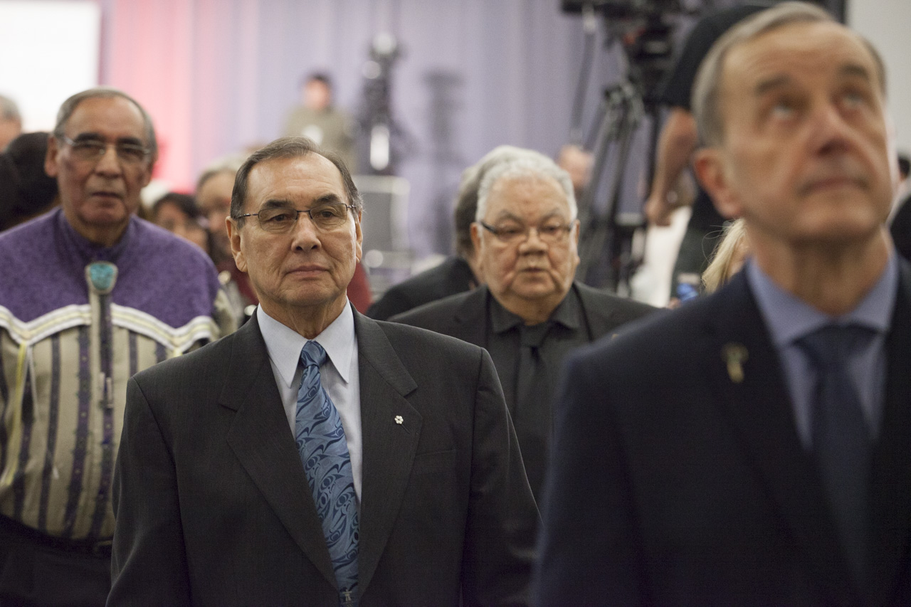 People standing at TRC closing ceremony