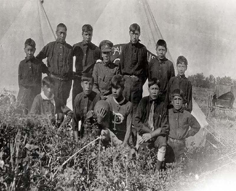 Group of people outside at St. Pauls Blood school 