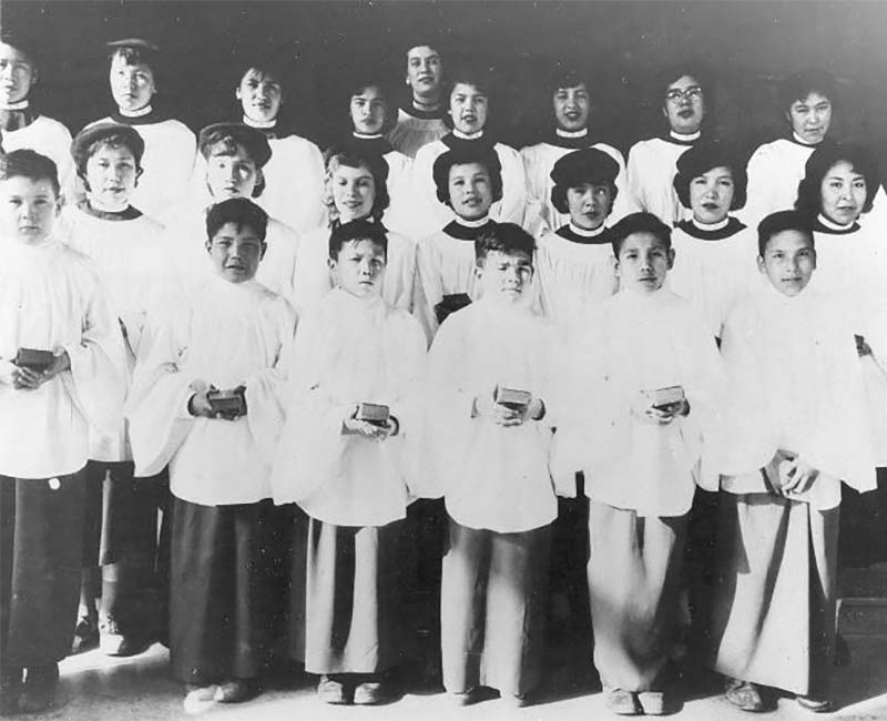 Group of students inside McKay school