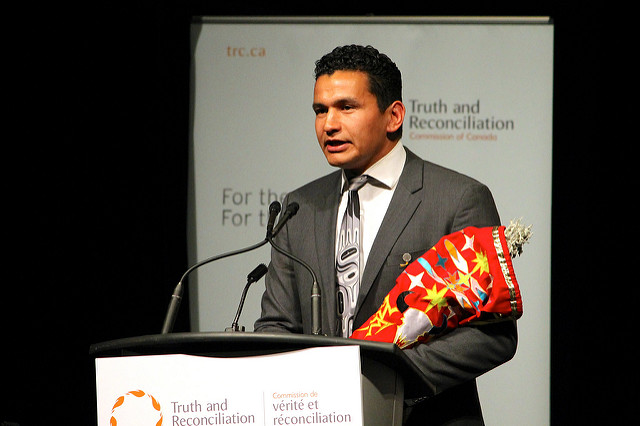 wab kinew at TRC
